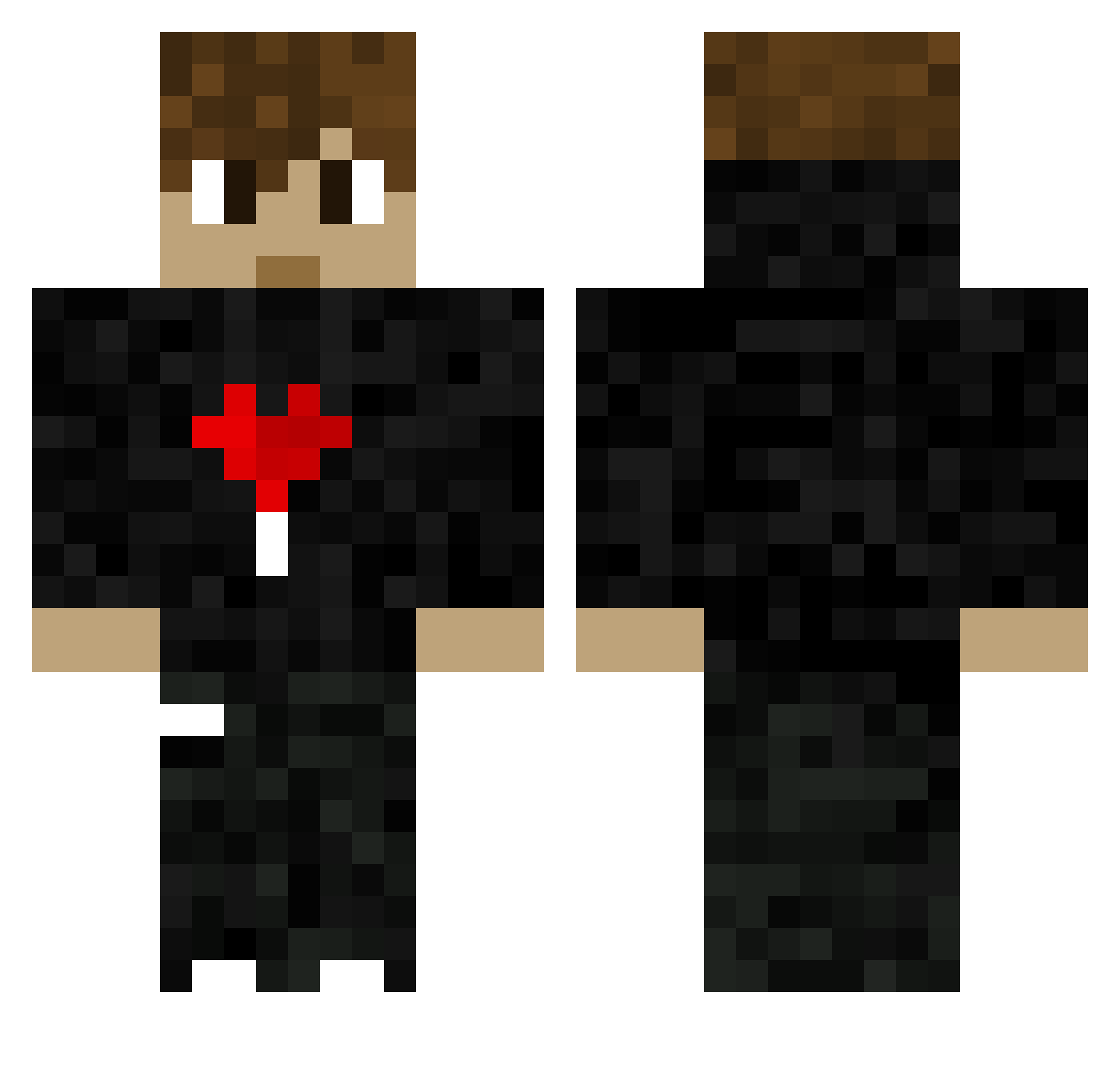rhys701 Minecraft skin, front and back view