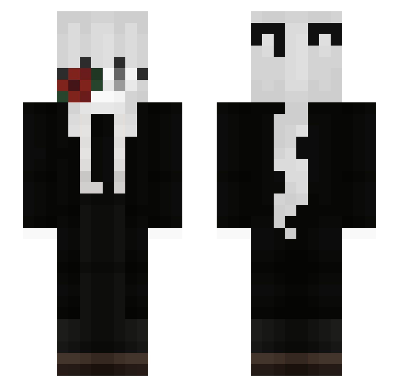 FinaLitas Minecraft skin, front and back view