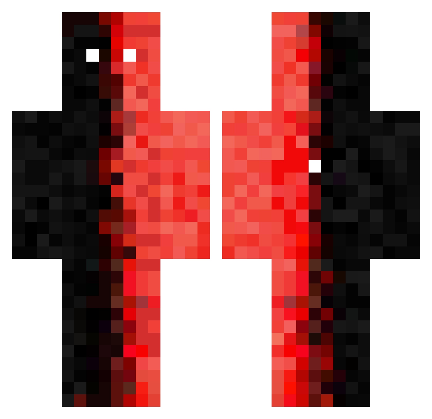 HvK_hug0 Minecraft skin, front and back view