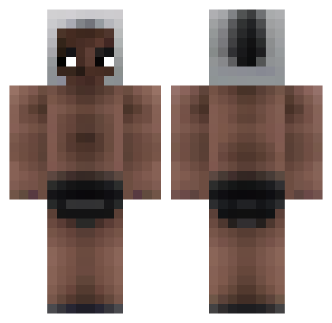 thoking26 Minecraft skin, front and back view