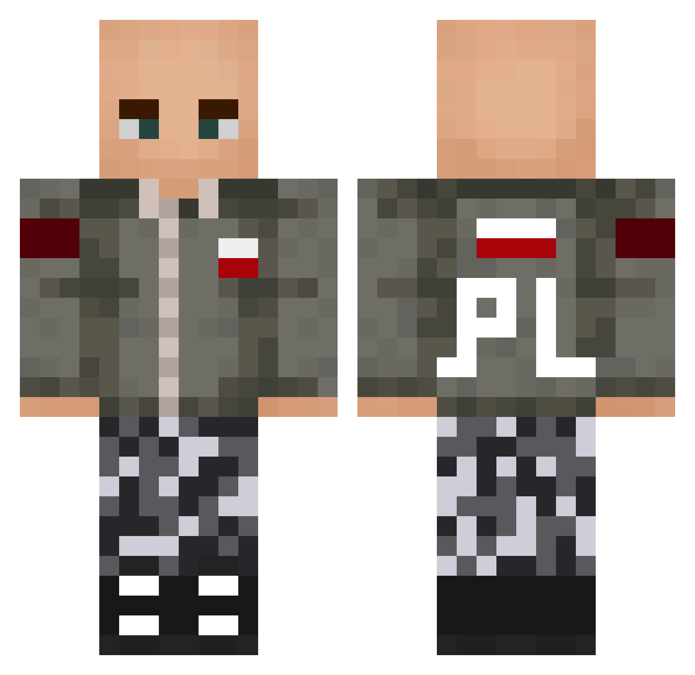 rondo472 Minecraft skin, front and back view
