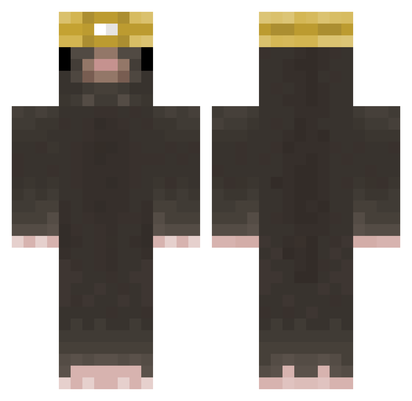 AbbyTurtleGirl Minecraft skin, front and back view