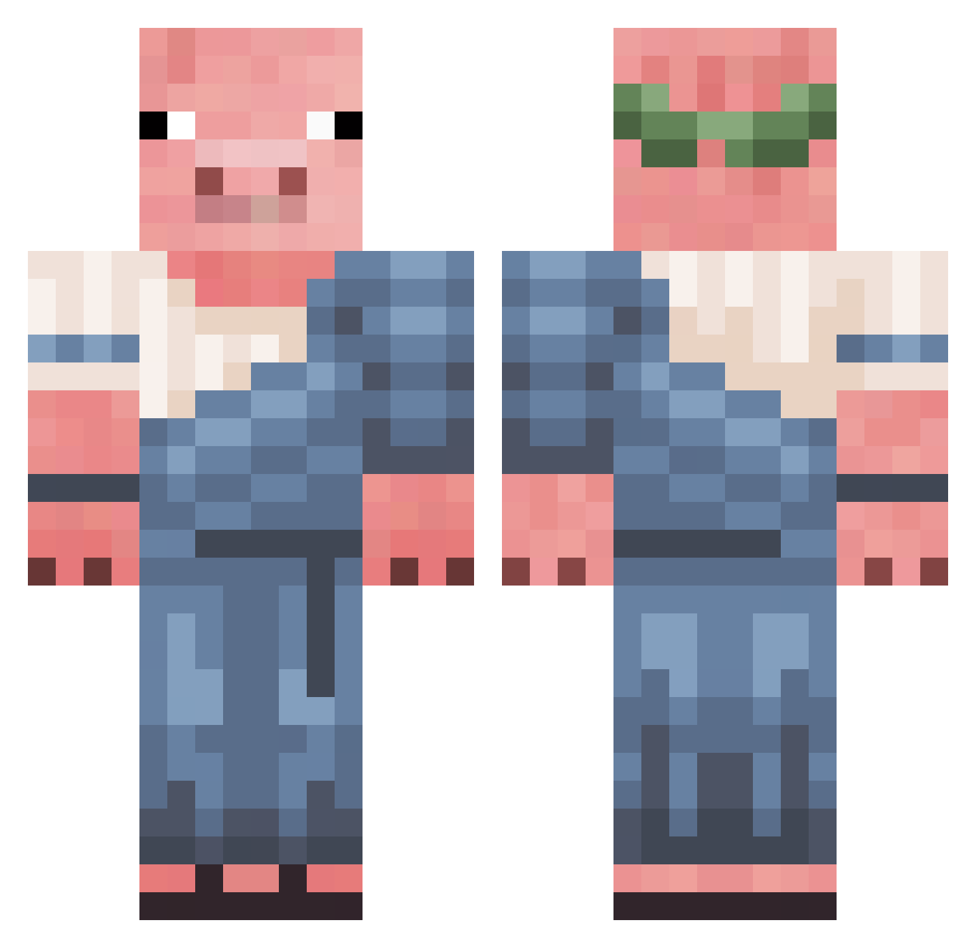 Jero1114 Minecraft skin, front and back view