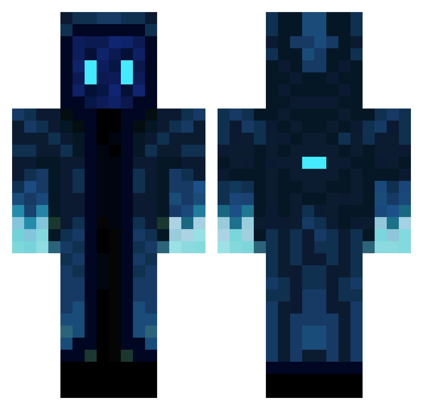 spitgun Minecraft skin, front and back view