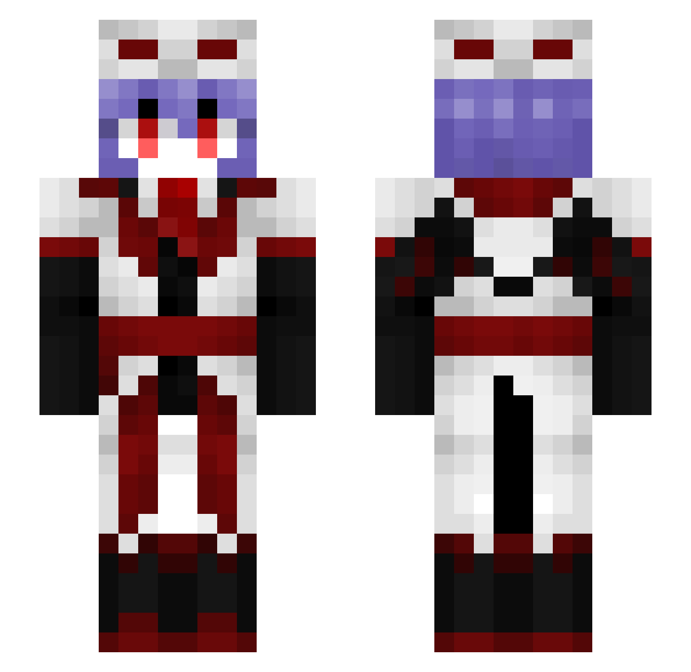 RandomMisuK Minecraft skin, front and back view