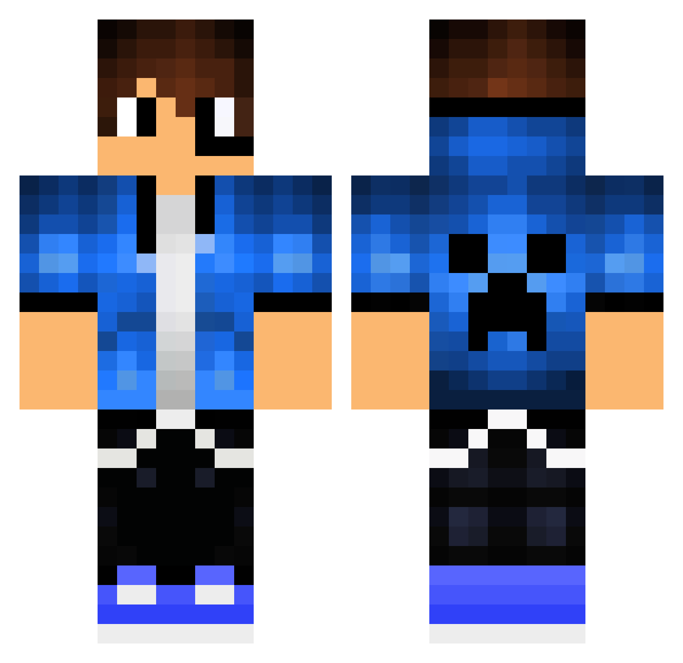 wTabL Minecraft skin, front and back view