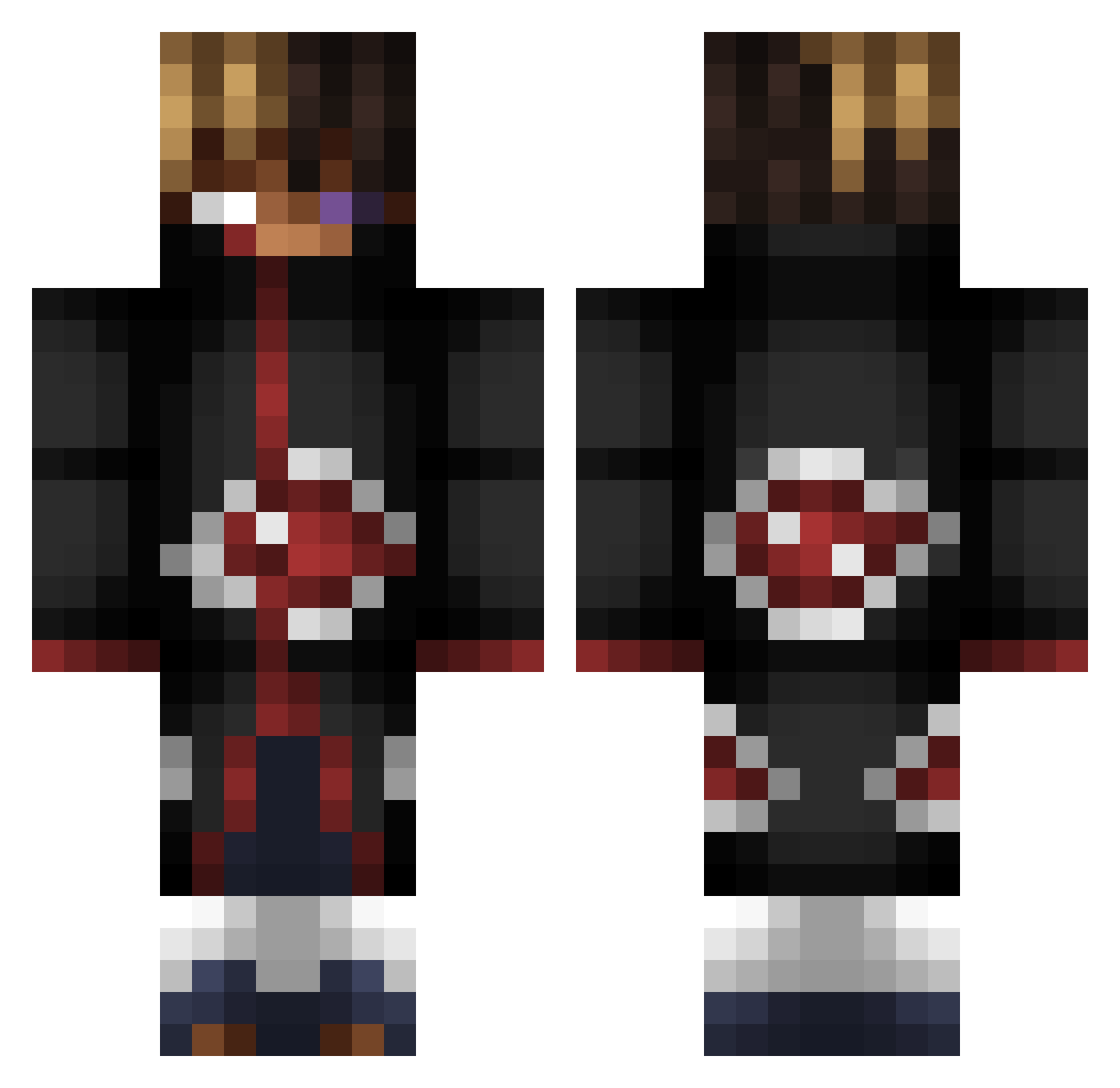 D4rkAngels Minecraft skin, front and back view