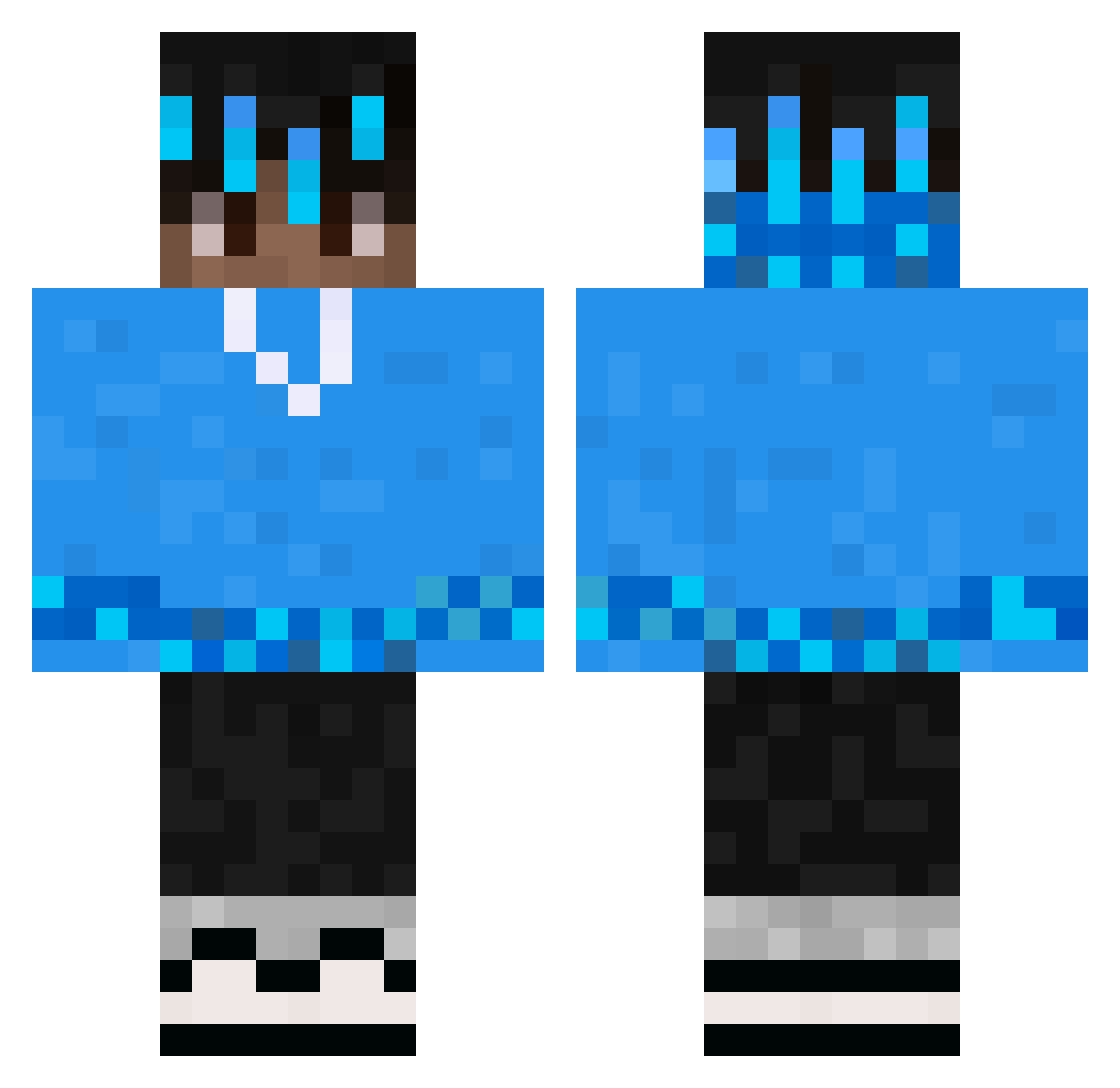 ShadowTQ Minecraft skin, front and back view