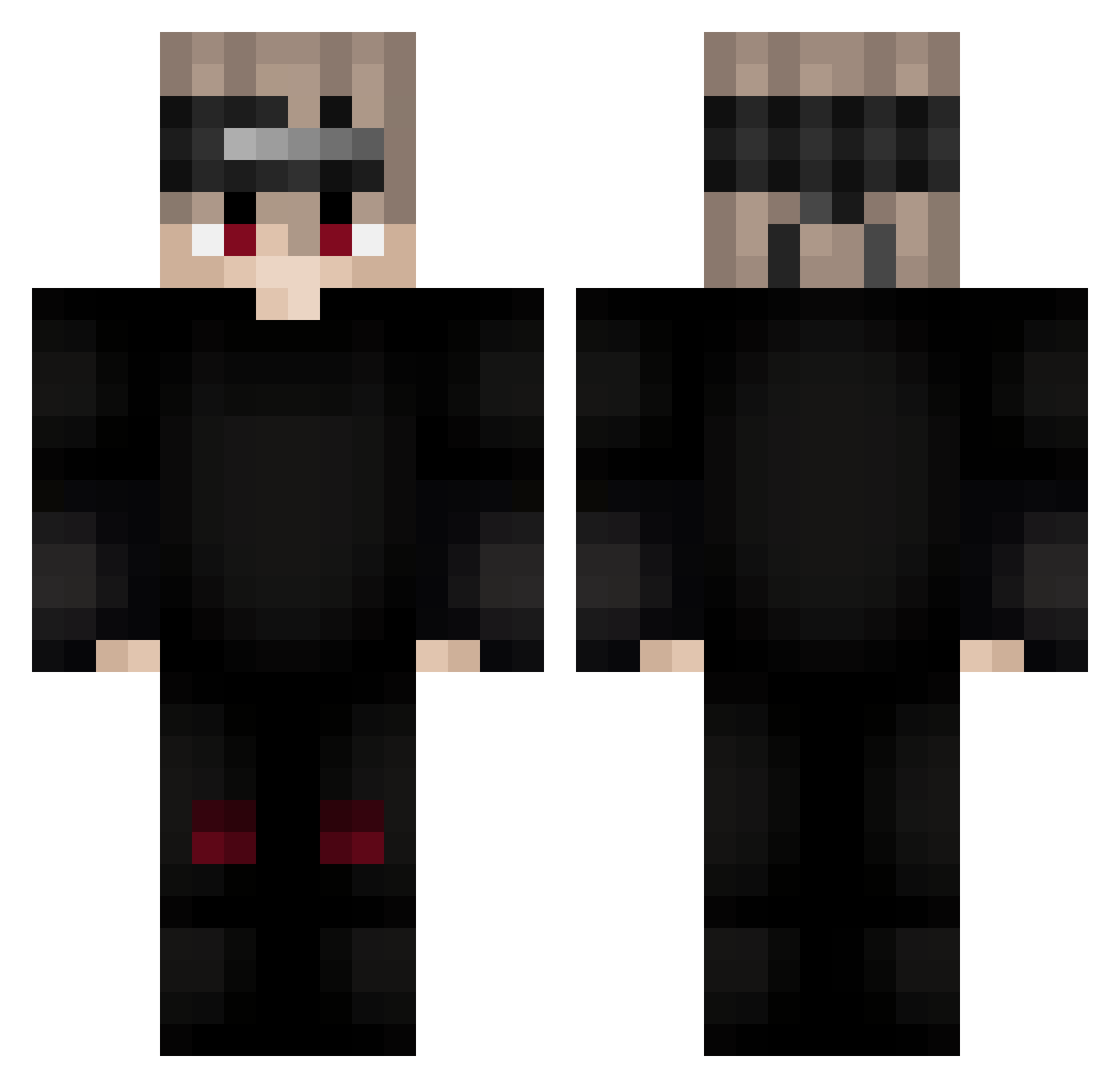 Demetriades Minecraft skin, front and back view