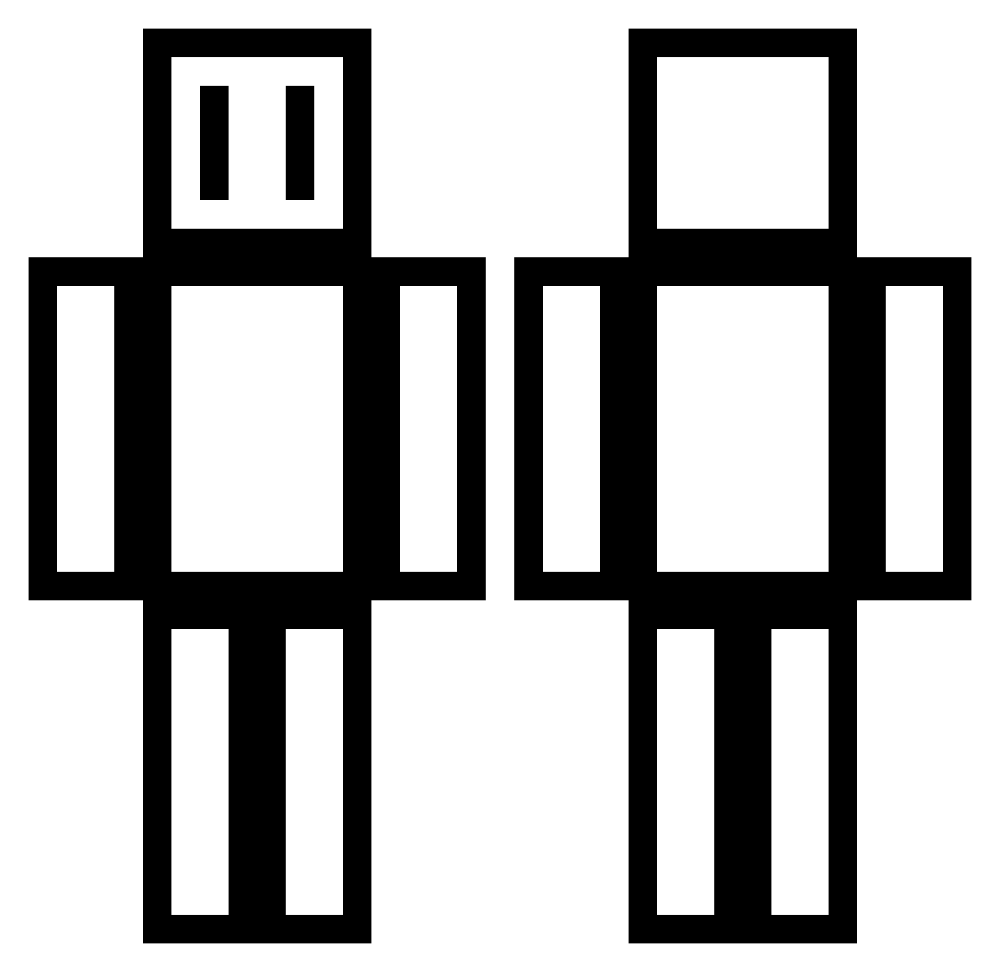 kyrios Minecraft skin, front and back view
