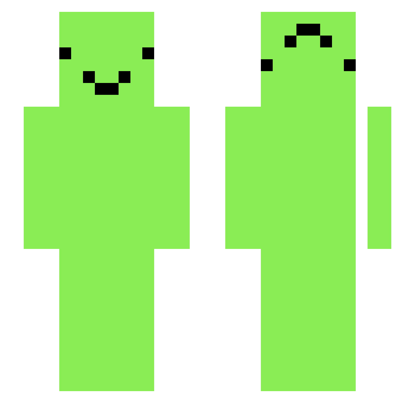 selorare Minecraft skin, front and back view