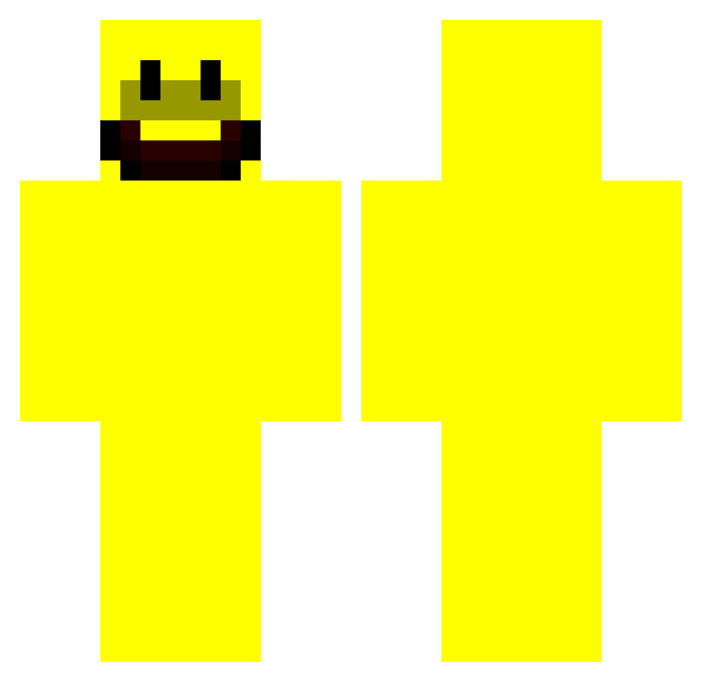 Tsaihen Minecraft skin, front and back view