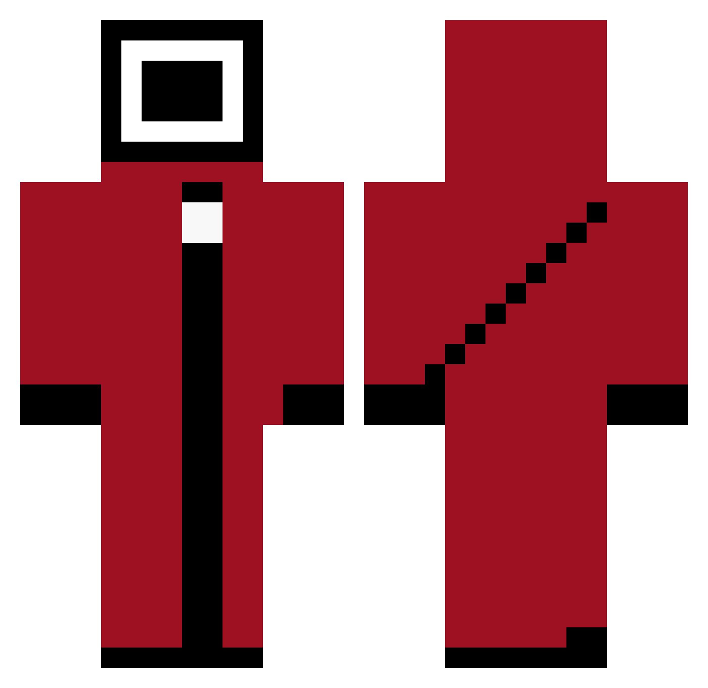 Dqilles Minecraft skin, front and back view