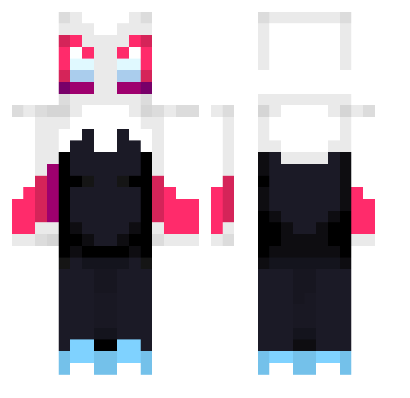 n1kiiz Minecraft skin, front and back view