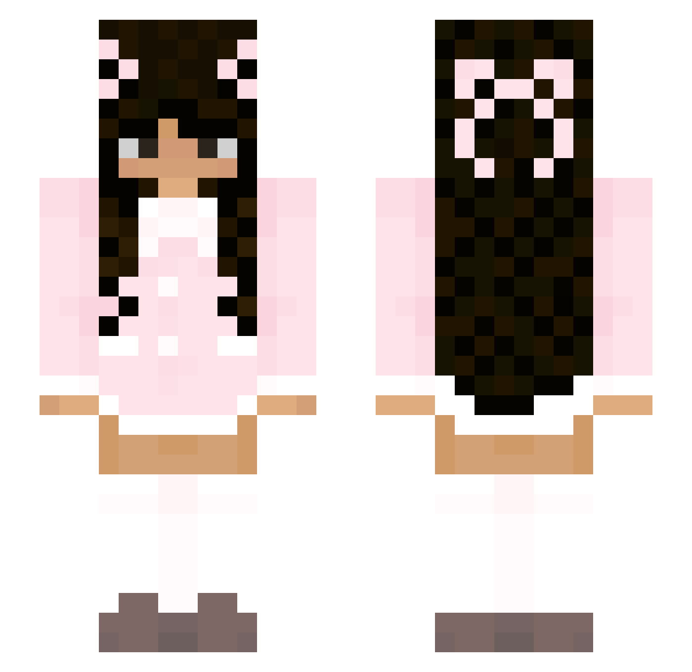 notpingoo Minecraft skin, front and back view