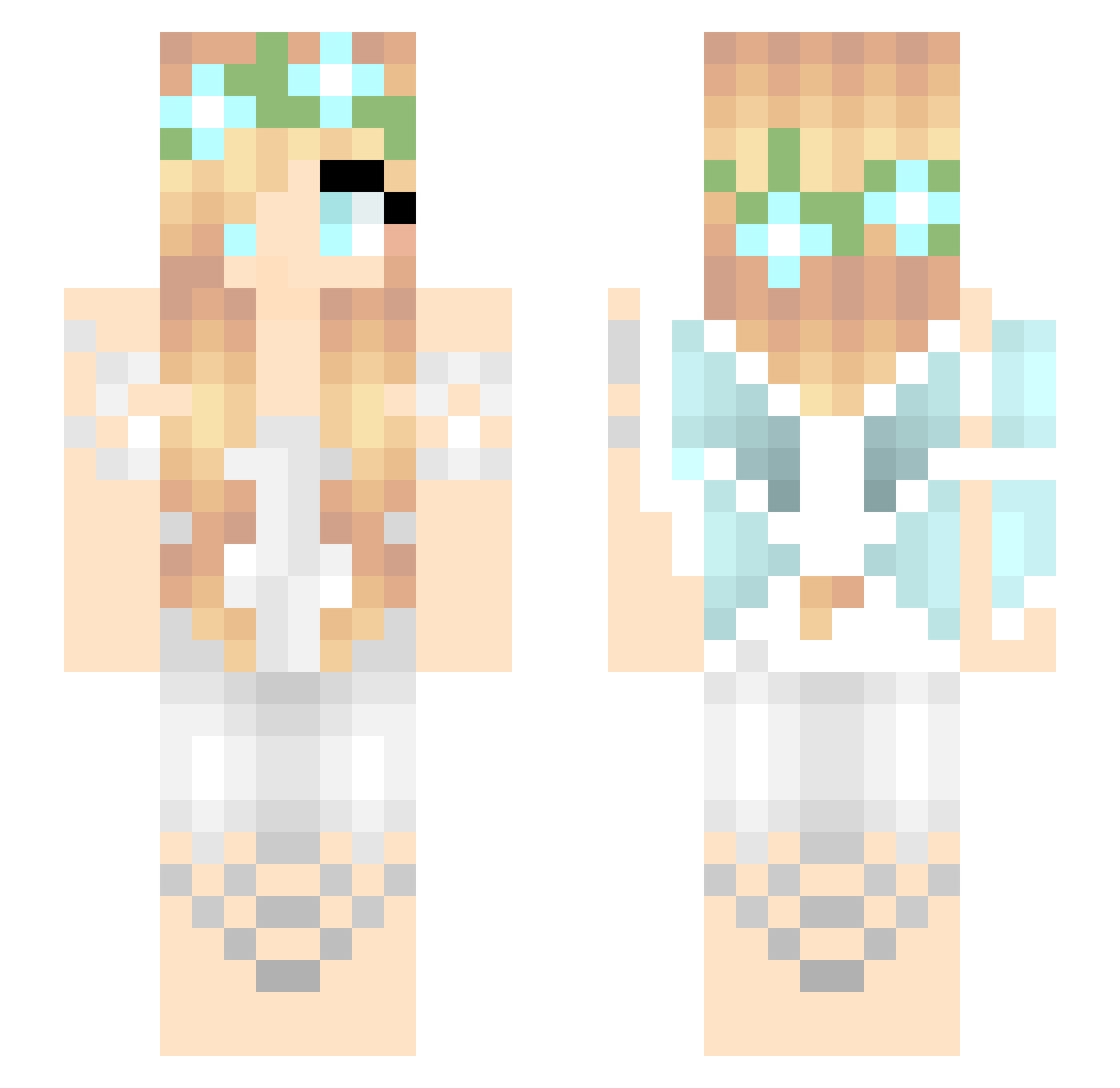 XavierIsHot Minecraft skin, front and back view