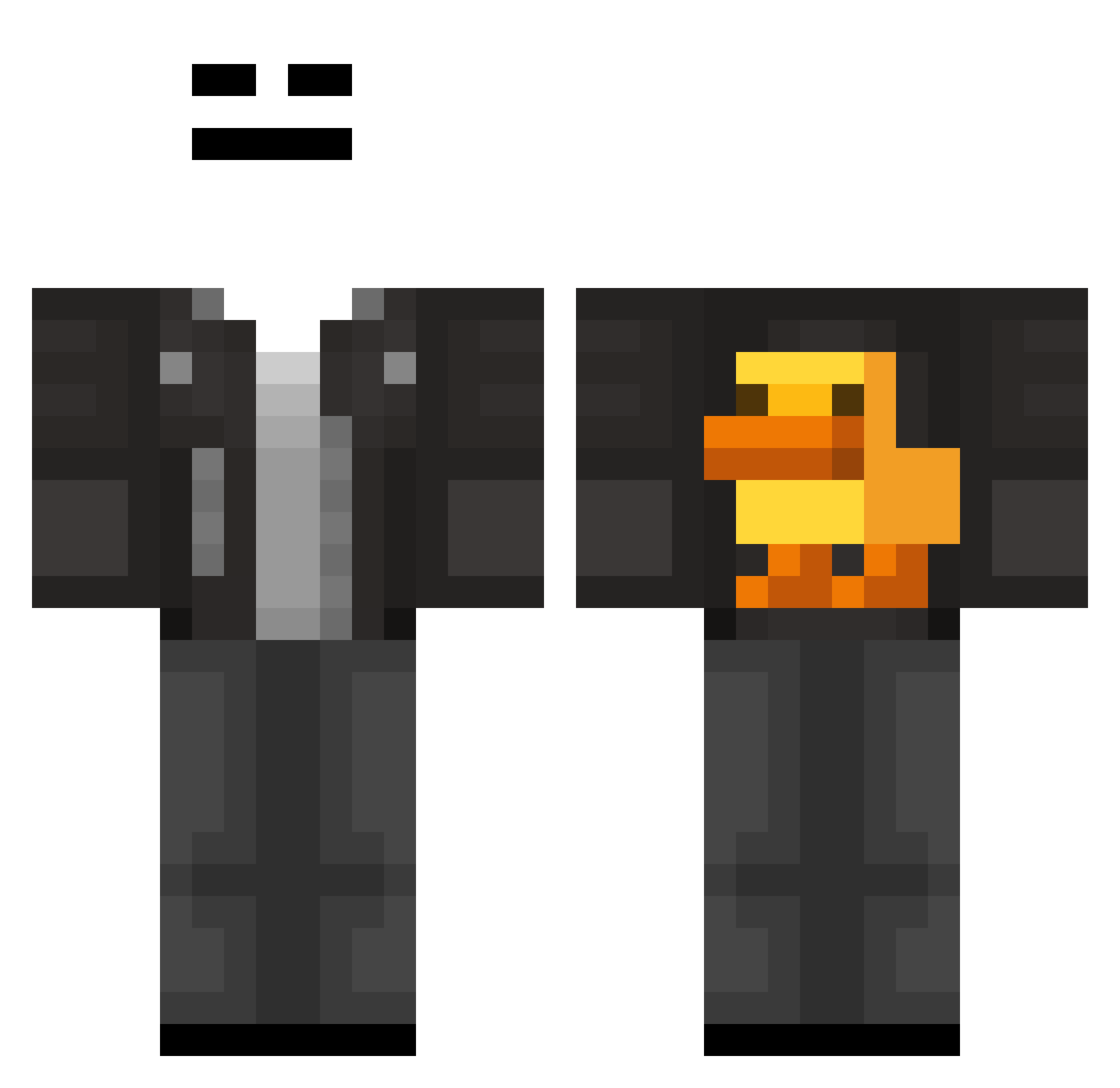 NordicTreasure Minecraft skin, front and back view