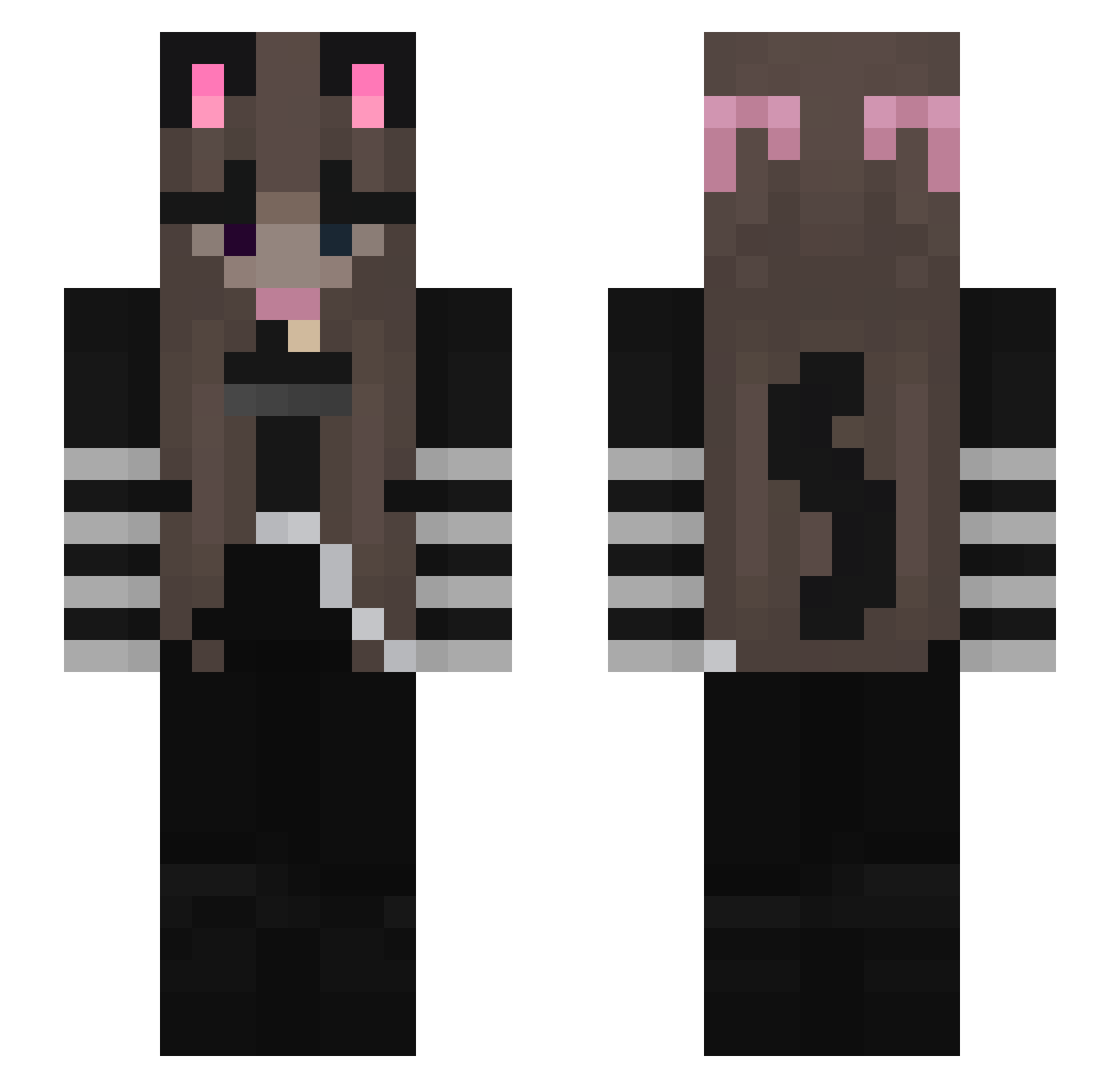 SpiderAleks Minecraft skin, front and back view
