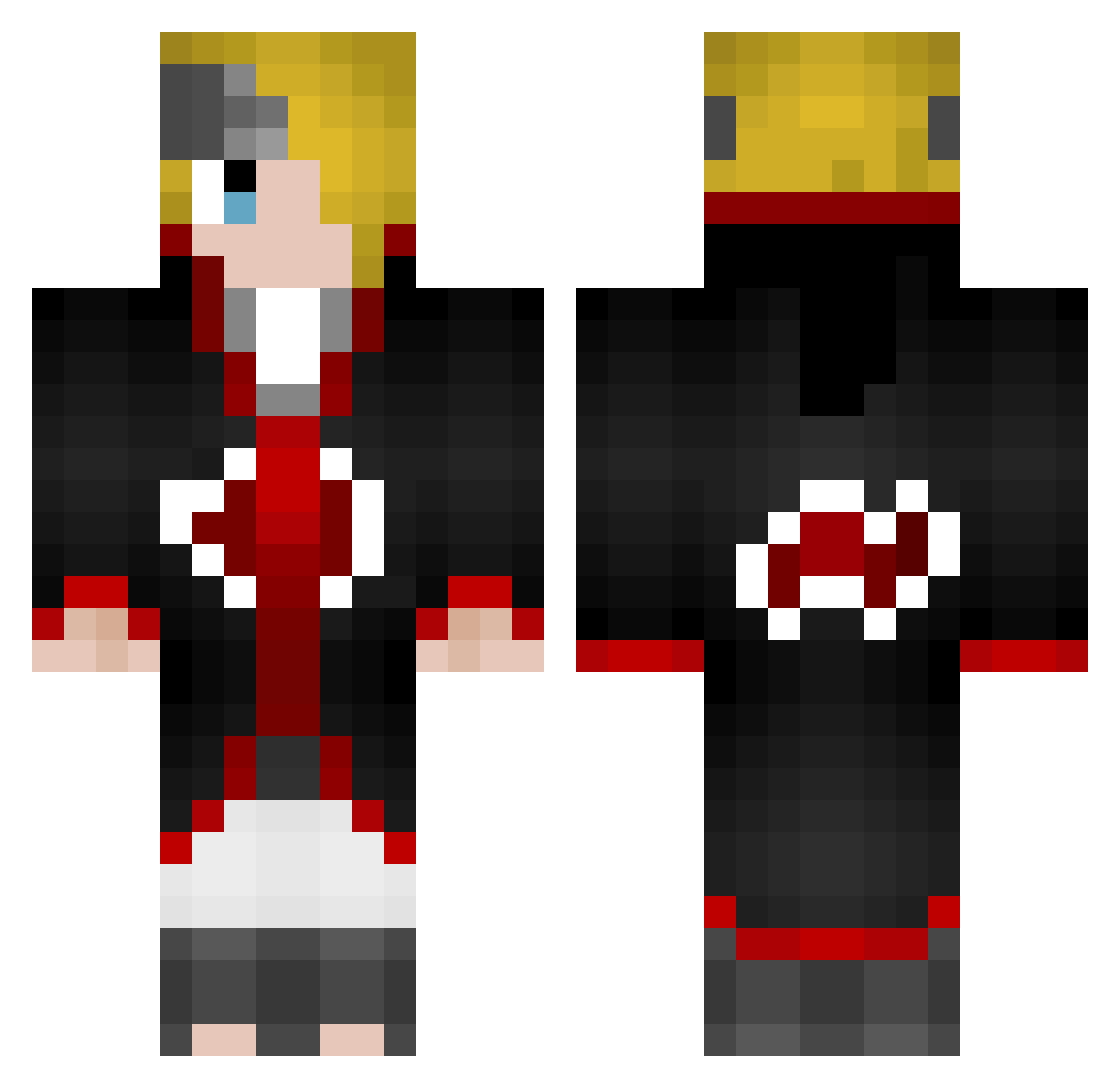 Torz23 Minecraft skin, front and back view