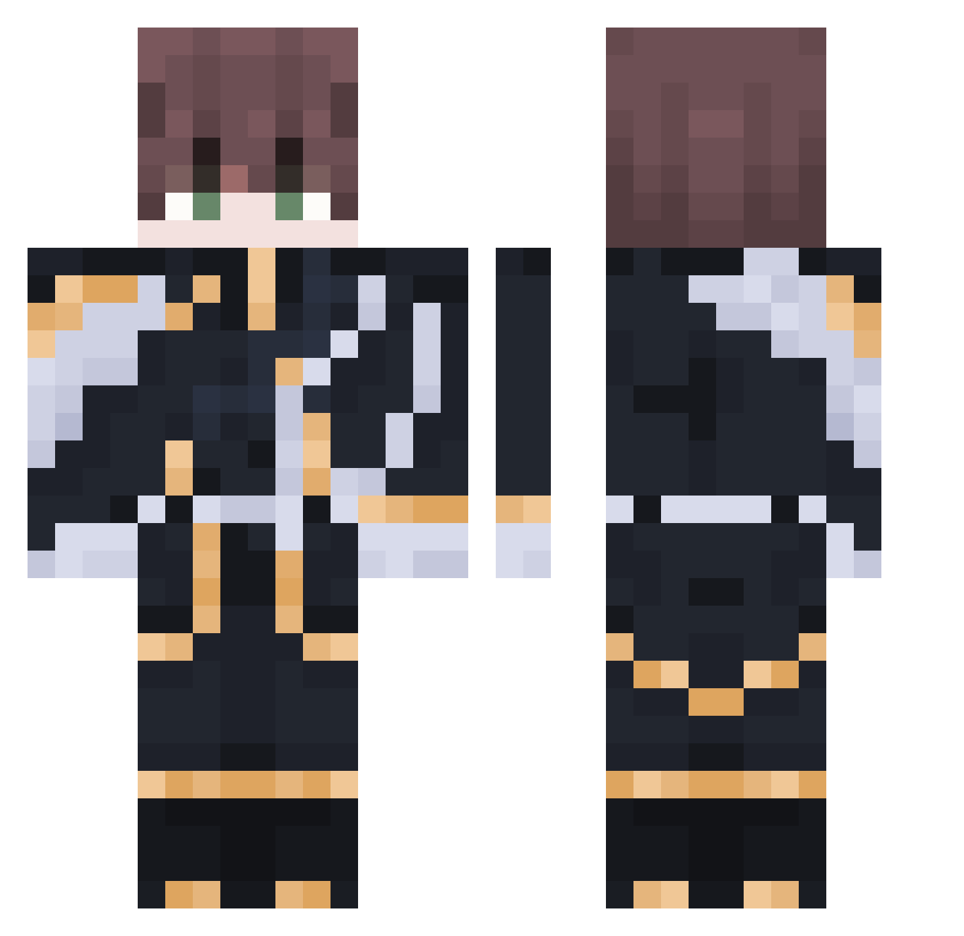 Tijnmandarijn35 Minecraft skin, front and back view