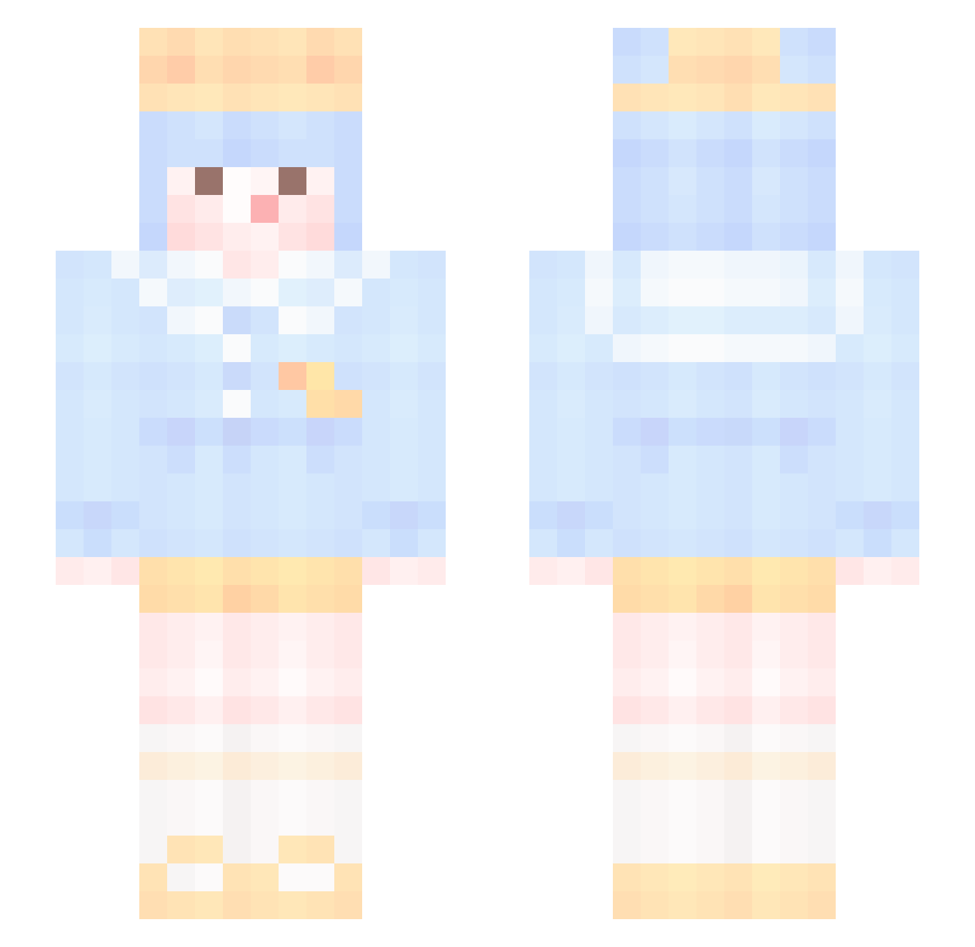 goldpig0604 Minecraft skin, front and back view