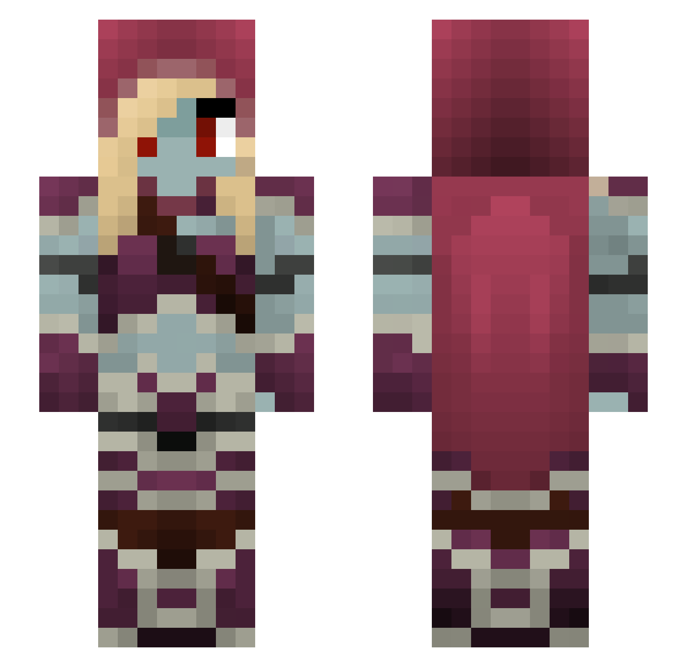 Locasz Minecraft skin, front and back view