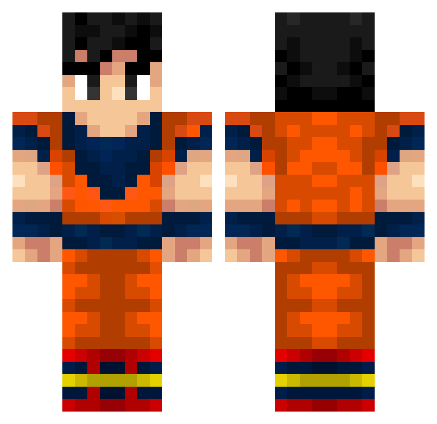 KA1ZOO Minecraft skin, front and back view
