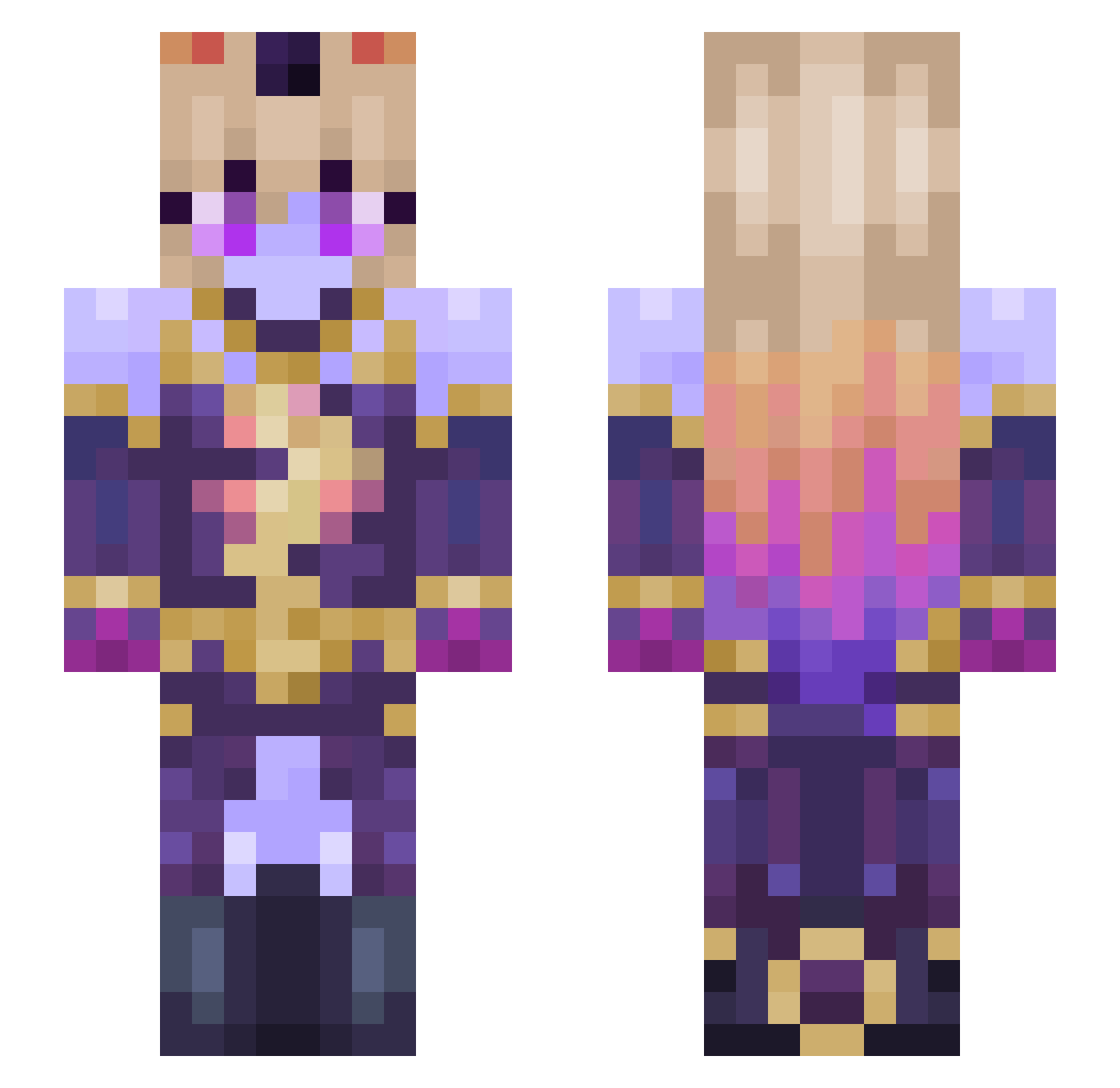 Senju_007 Minecraft skin, front and back view