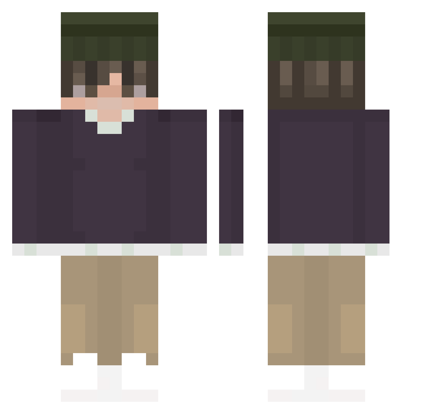 s3rendy Minecraft skin, front and back view