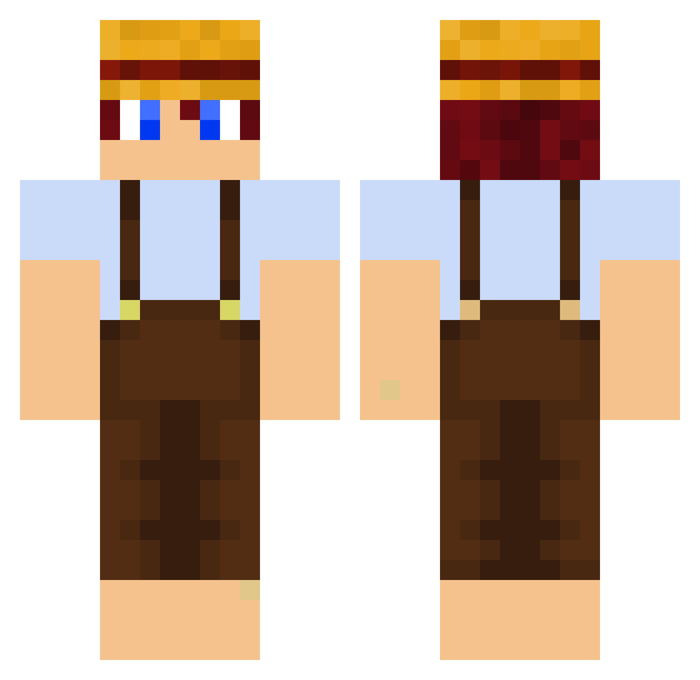 Zak_pollo Minecraft skin, front and back view
