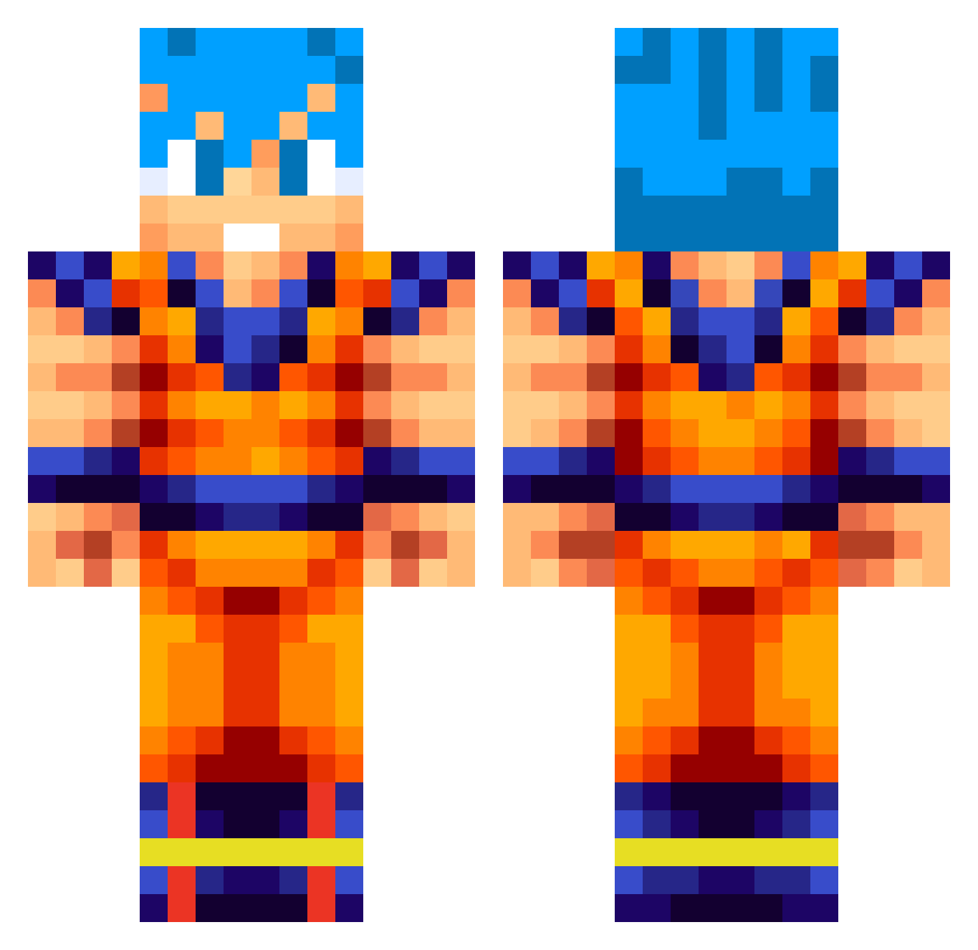 CSilKey Minecraft skin, front and back view