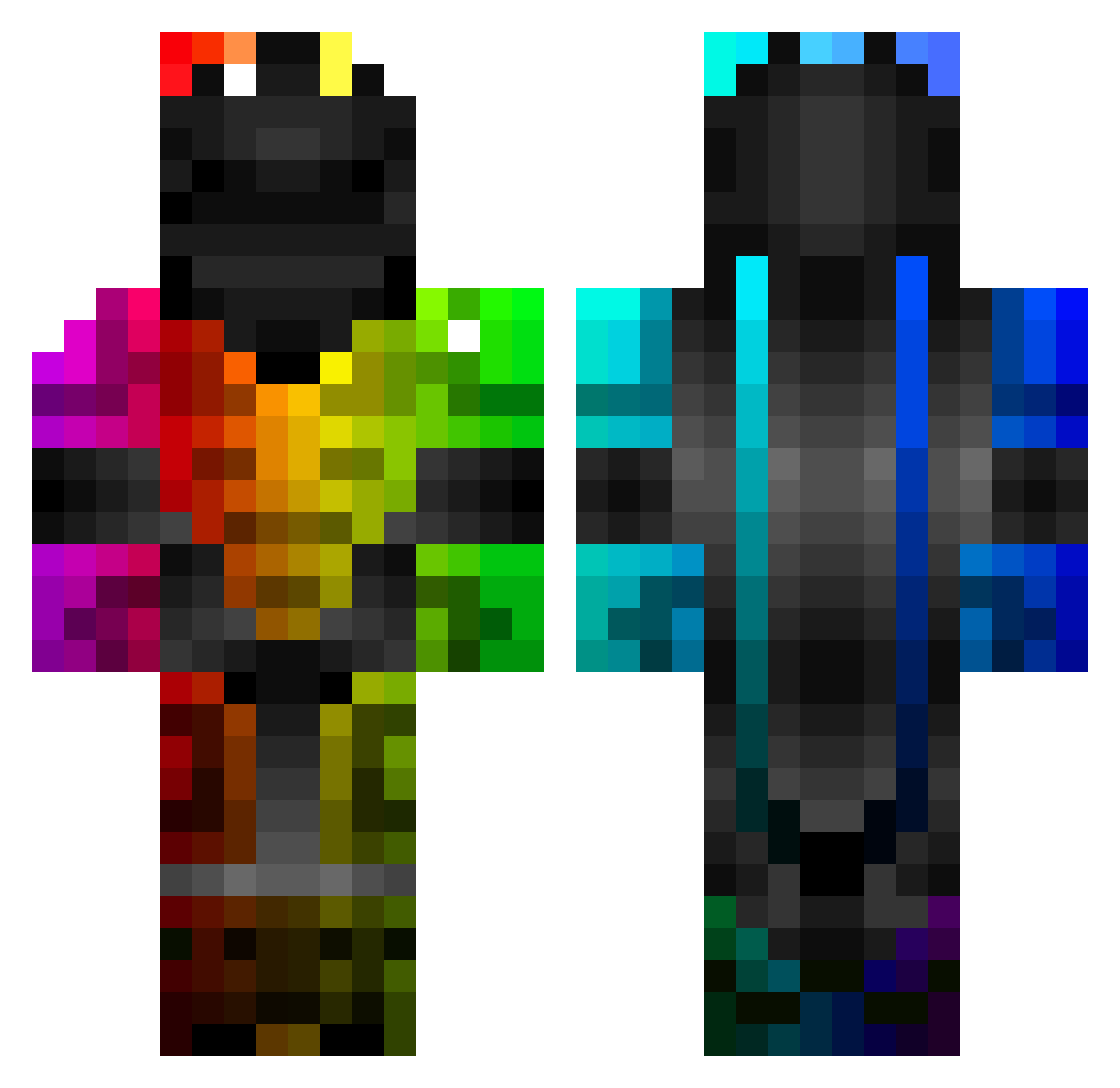 LONGZAP2009 Minecraft skin, front and back view