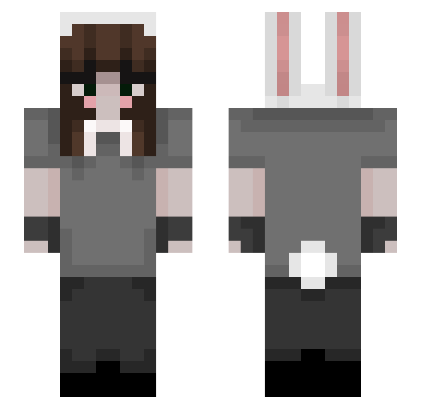 samsjs Minecraft skin, front and back view