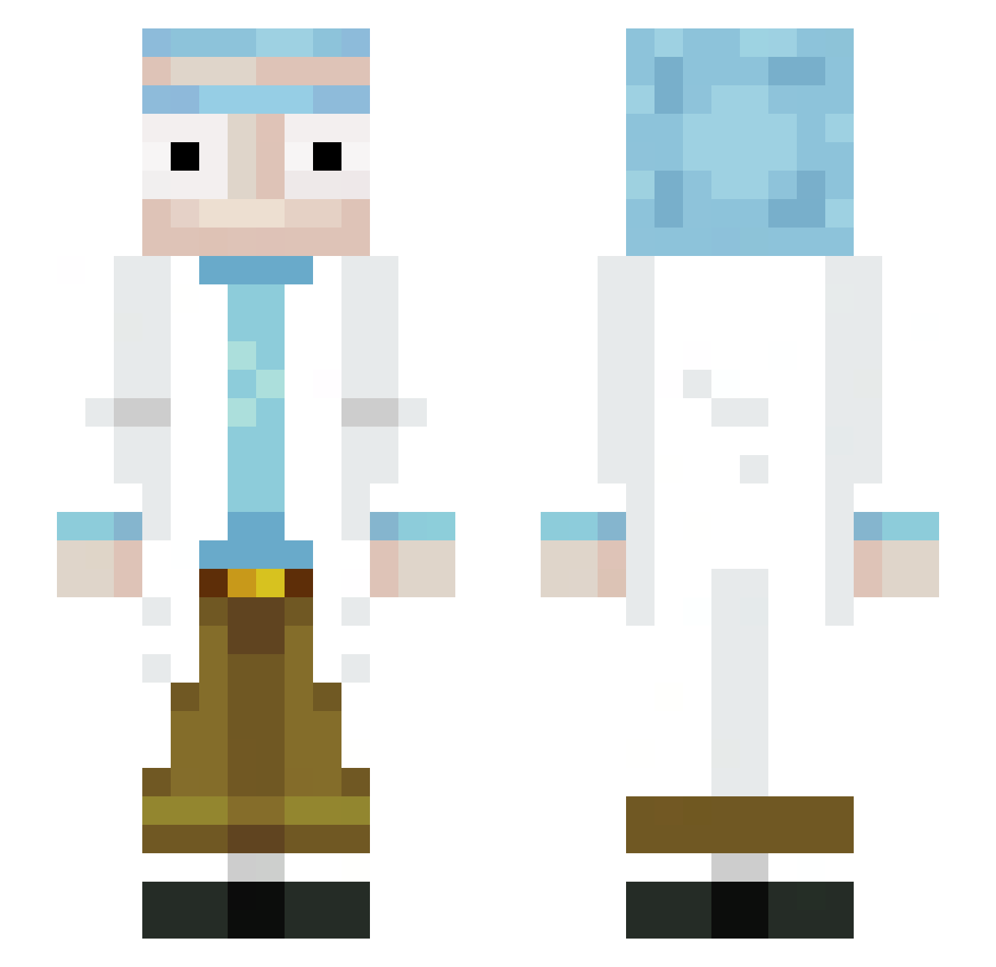 Baum1909 Minecraft skin, front and back view