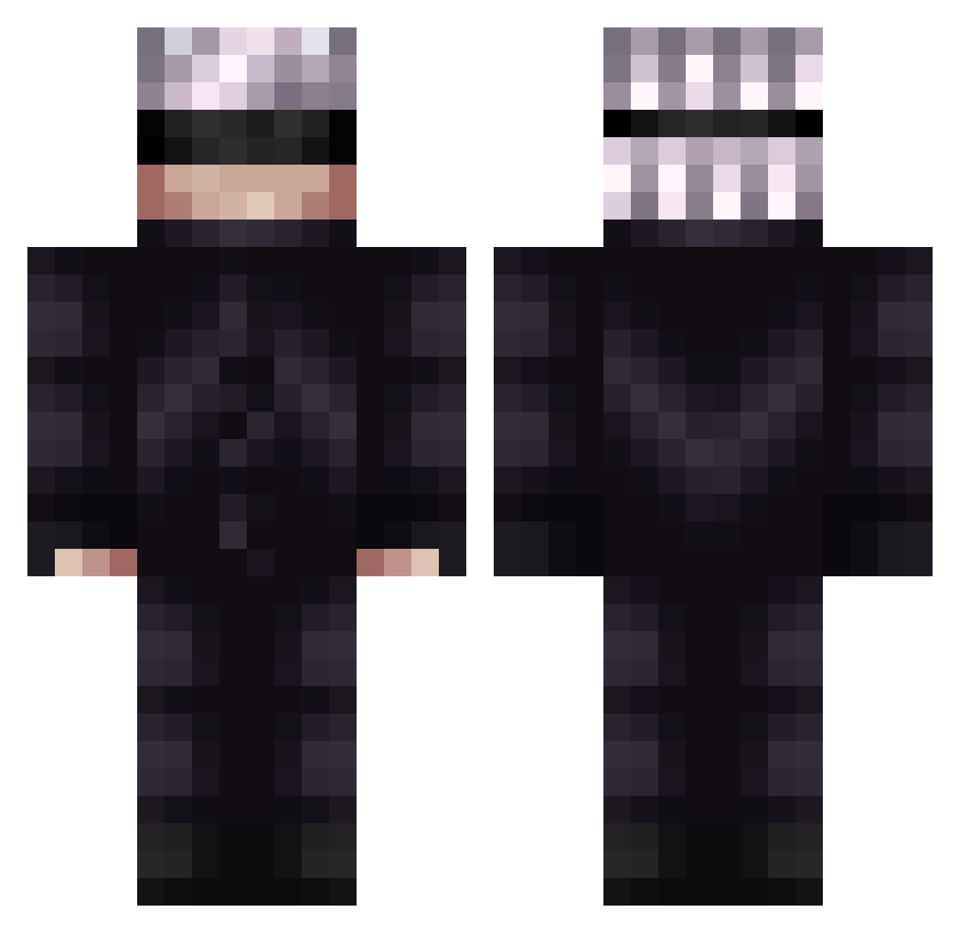 CrispyBacon_20 Minecraft skin, front and back view