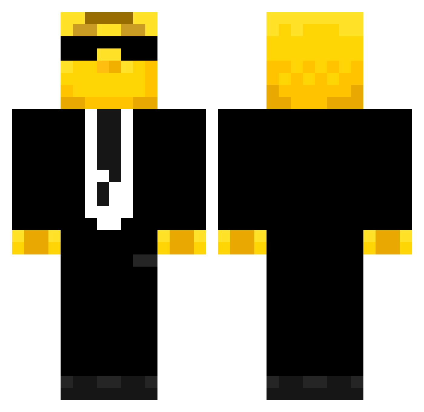 DripzHall Minecraft skin, front and back view