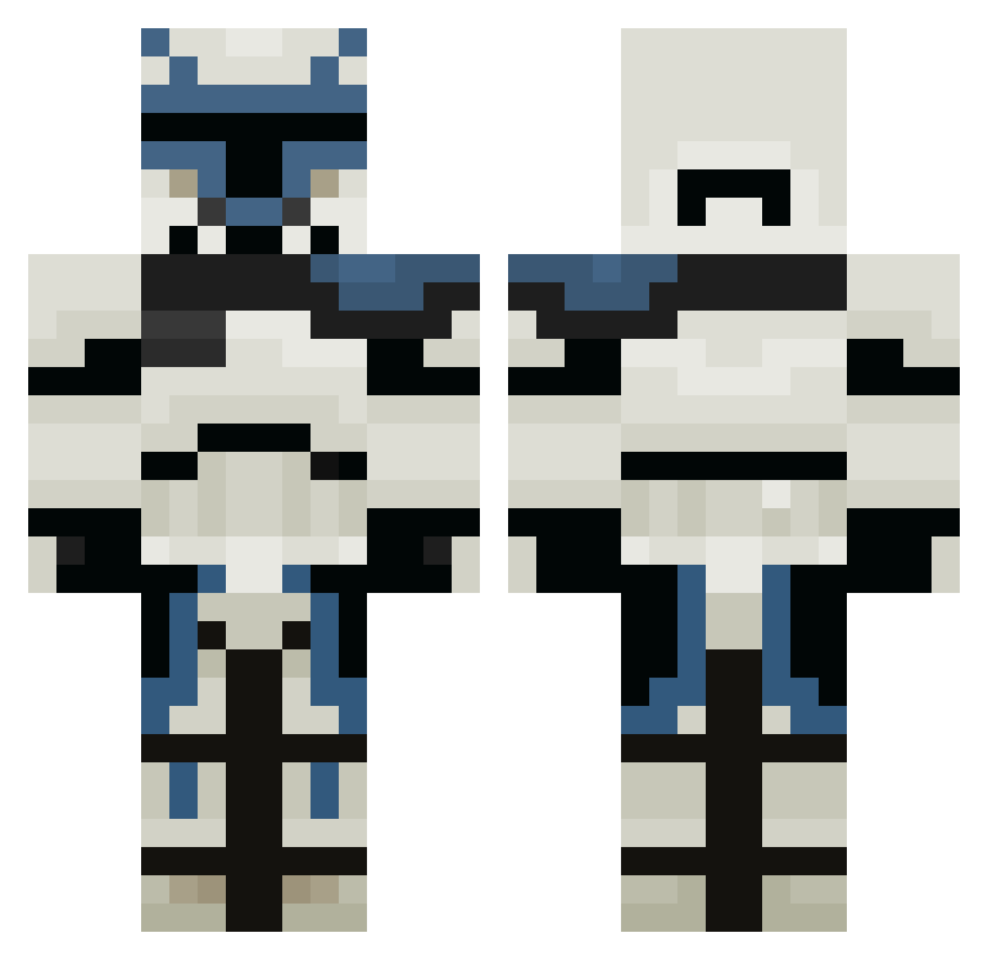 UniversalTwitch Minecraft skin, front and back view