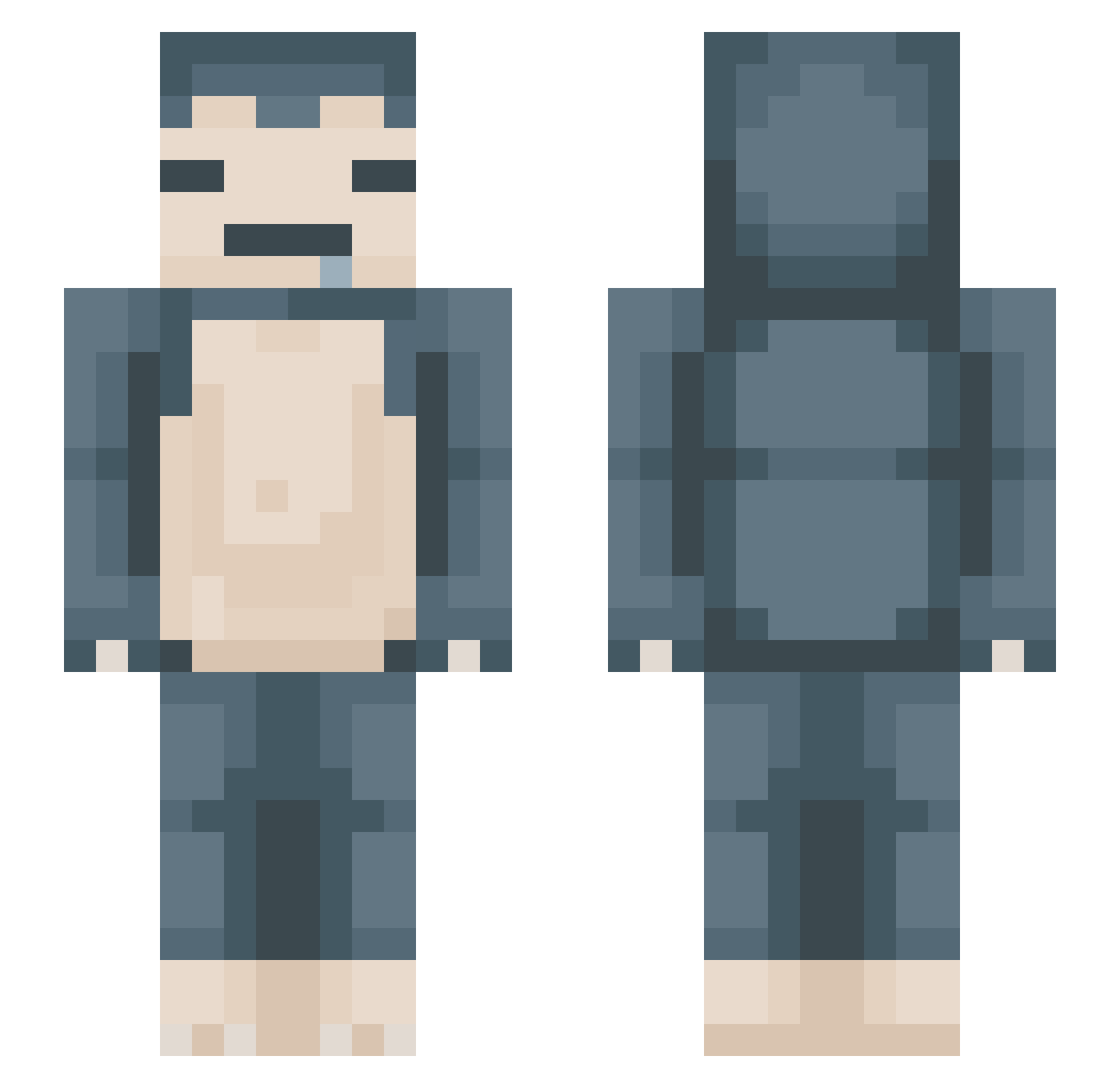 _nitr0 Minecraft skin, front and back view
