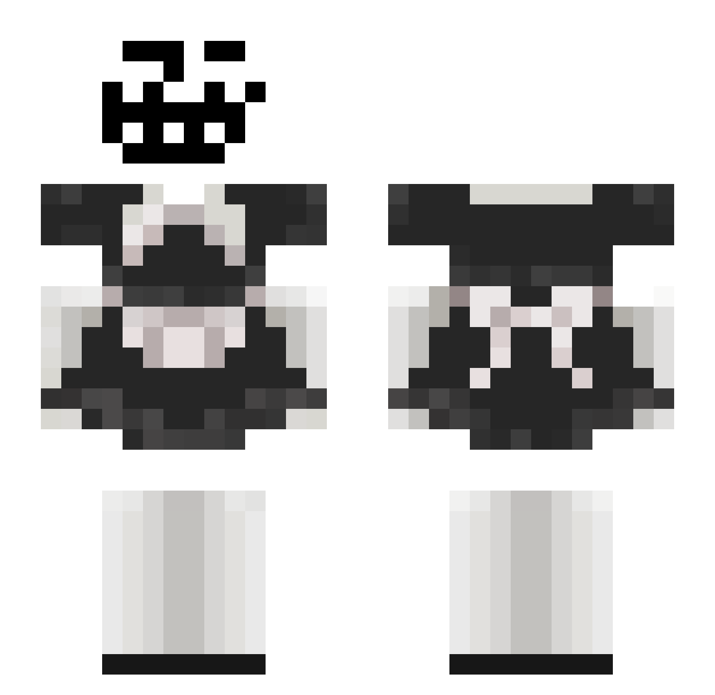 howardgamingg Minecraft skin, front and back view