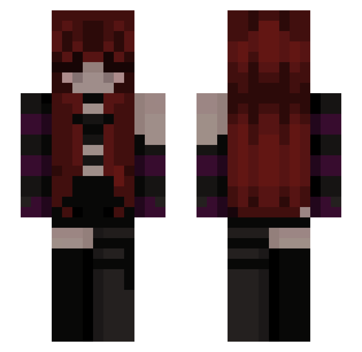 averee_ Minecraft skin, front and back view