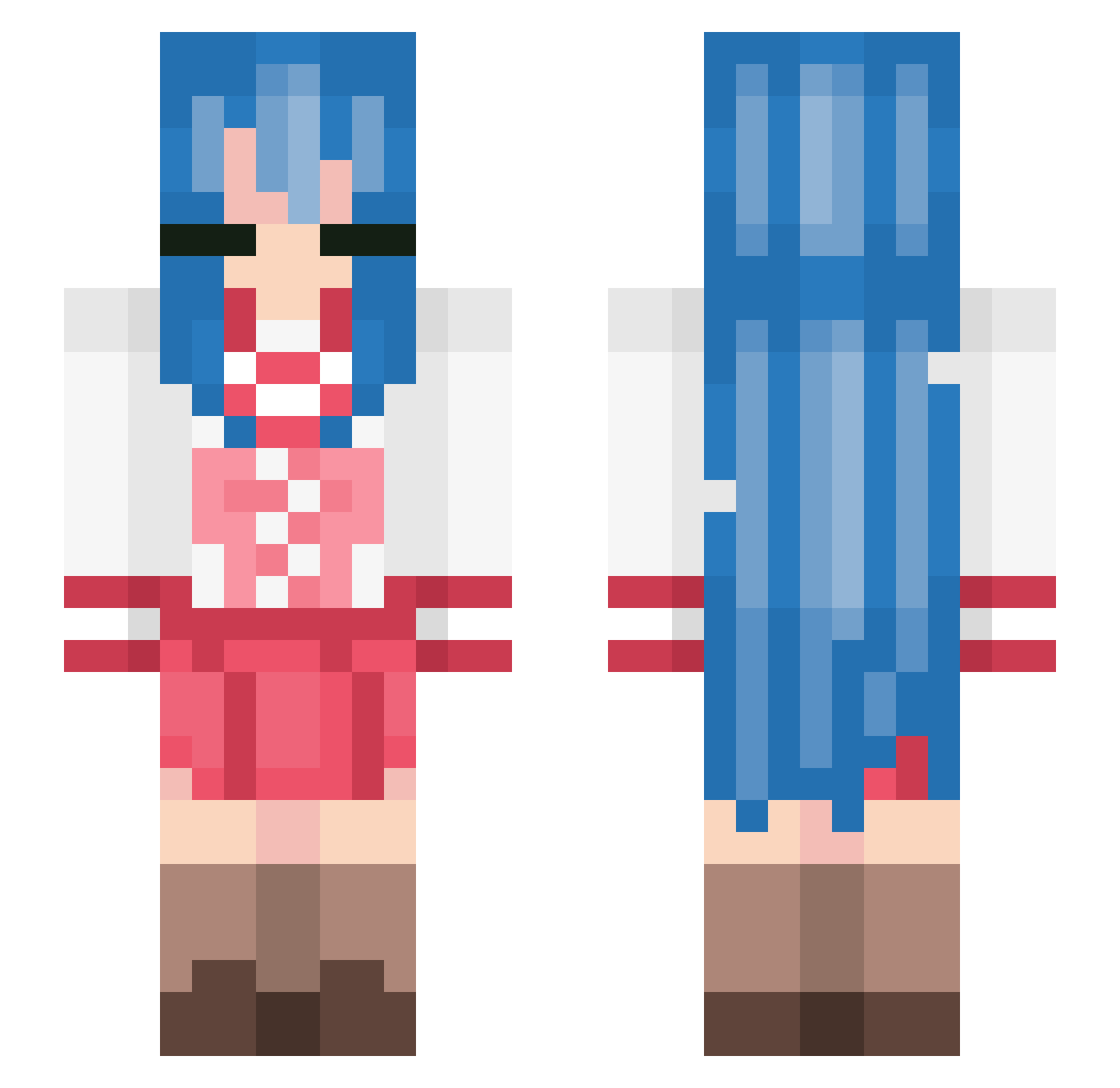 DeadlysGrammer Minecraft skin, front and back view