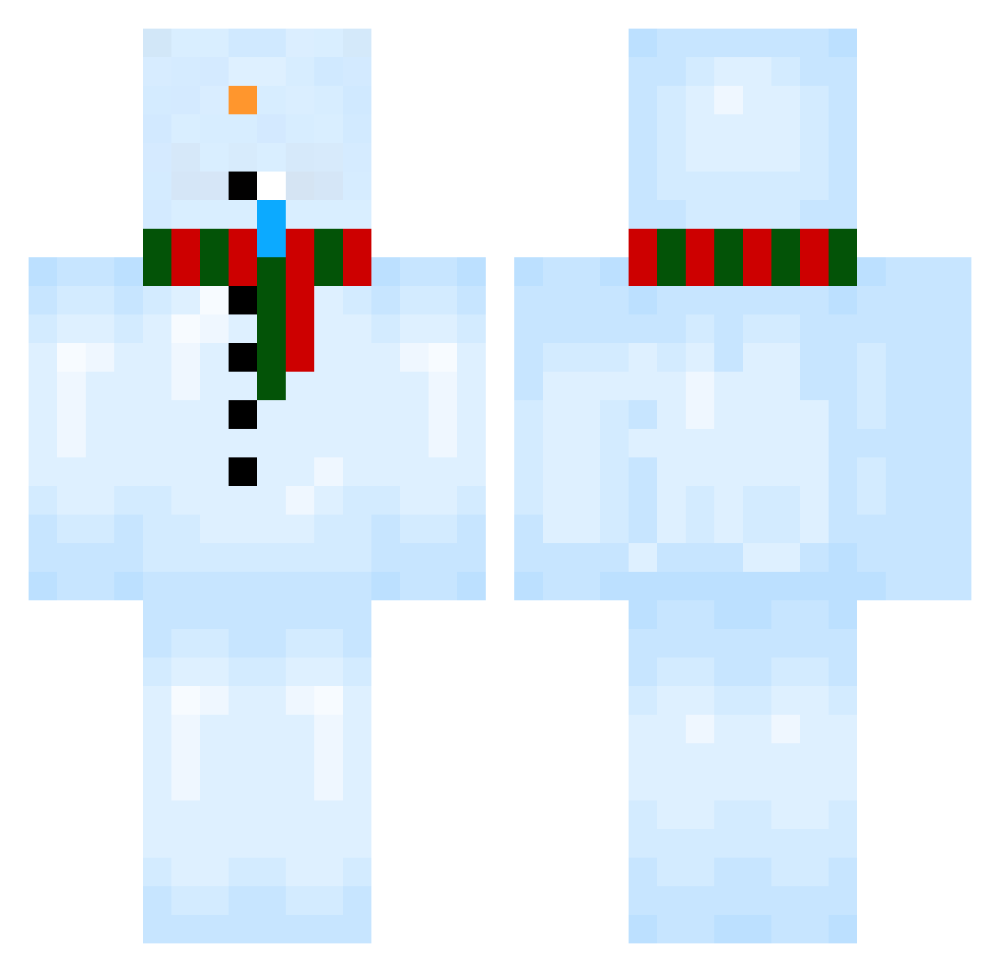 Nxtchy Minecraft skin, front and back view