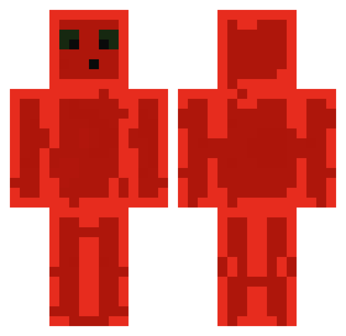 iiBuckysAlt Minecraft skin, front and back view