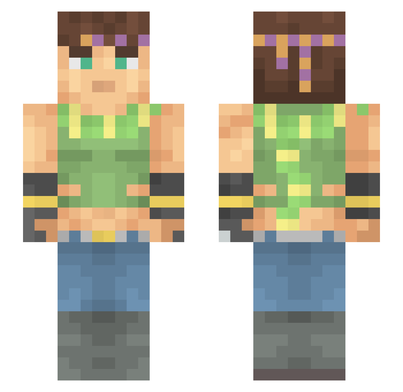 L4vvand Minecraft skin, front and back view