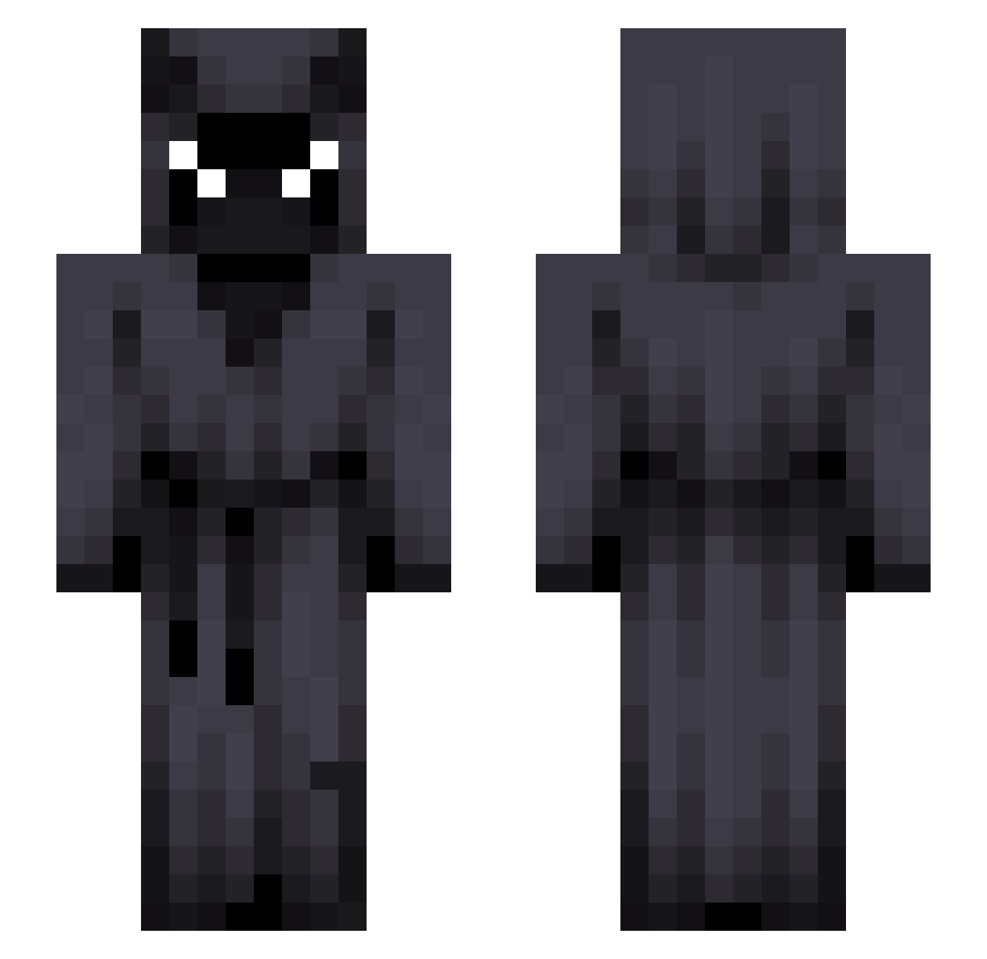 astablackclovera Minecraft skin, front and back view