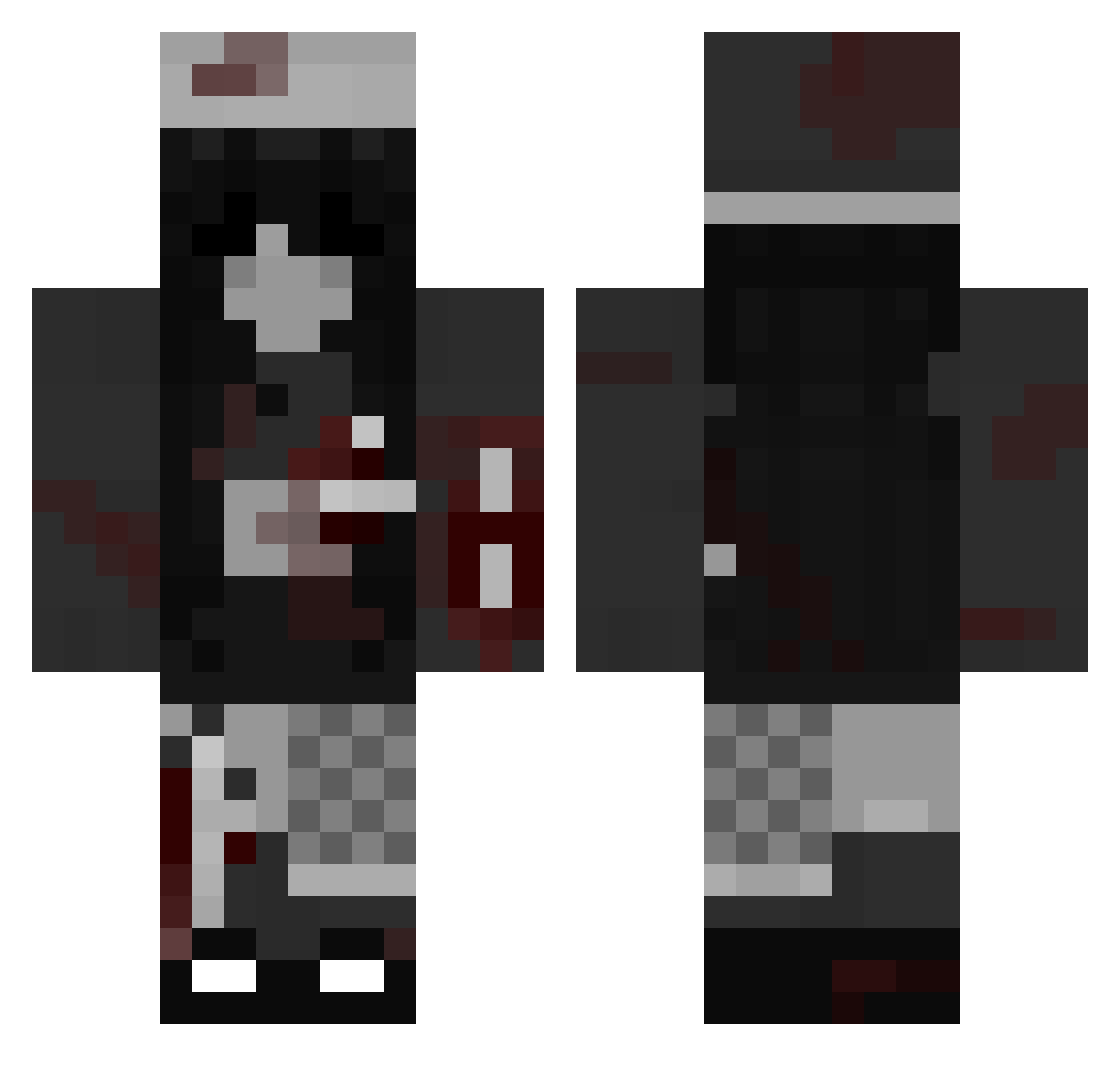 bodaciousboxxxy Minecraft skin, front and back view