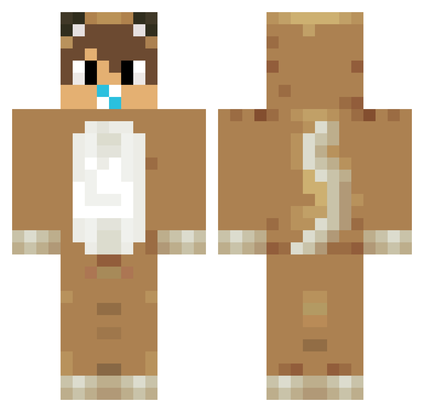 AliZeybek Minecraft skin, front and back view