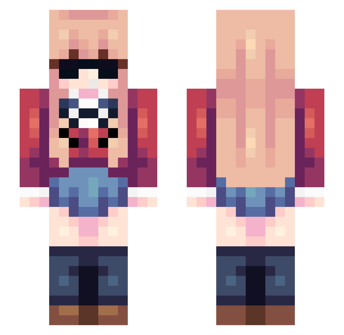 MasterKogha Minecraft skin, front and back view