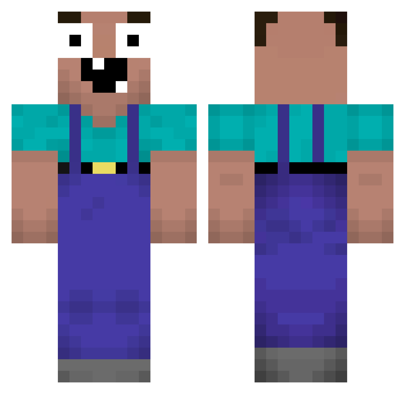 ProPlayerElias Minecraft skin, front and back view