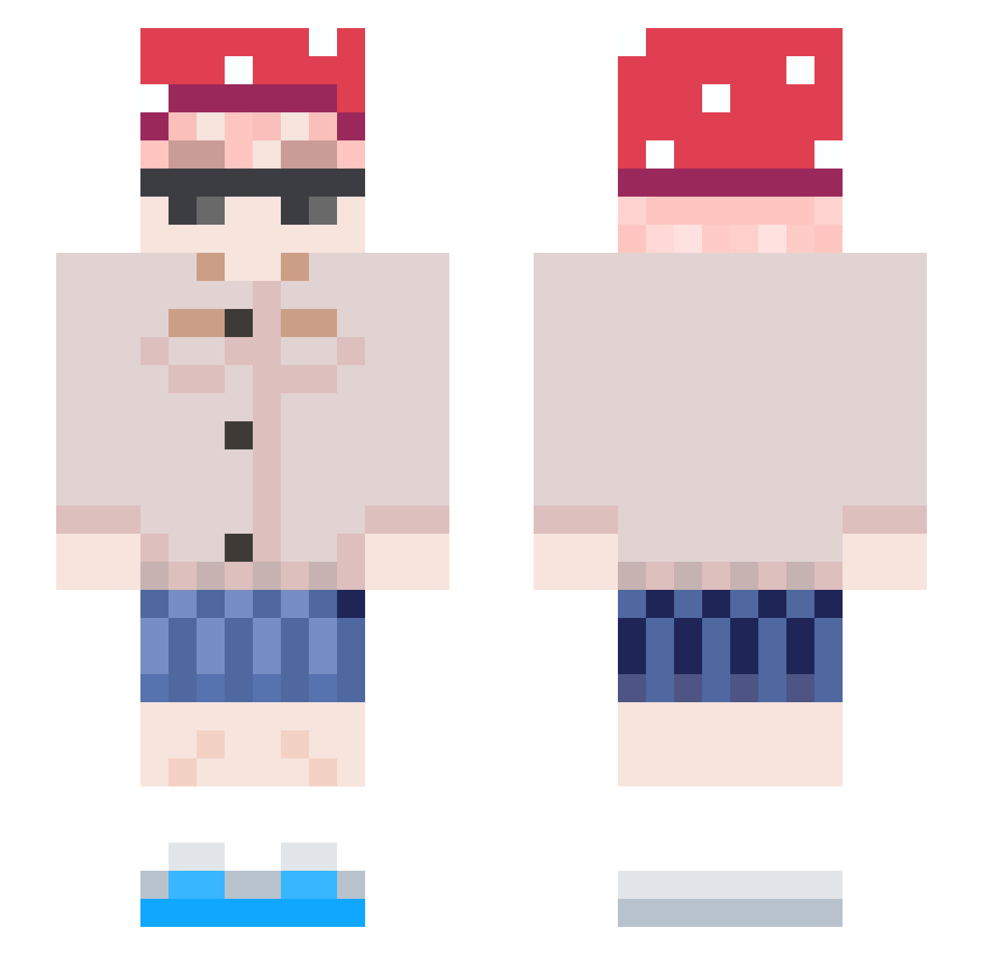 JonhyP22 Minecraft skin, front and back view